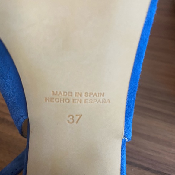 NEW Lintervalle Blue Suede Sling Backs! - Picture 5 of 8